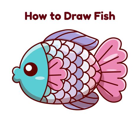 cute fish drawing|How to Draw a Cute Fish with Easy Cute Fish Drawing Steps.